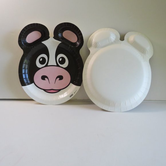 COW BLACK & WHITE ZOO PALS Hefty paper plate (1 item) - Picture 1 of 4